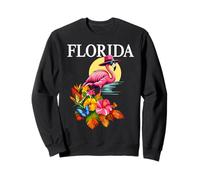 Florida Beach Sunset Vibes Tropical Flamingo Summer Sweatshirt