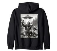 Florida Bigfoot Alligator Alien Vacation Friends Skunk Ape Zip Hoodie
