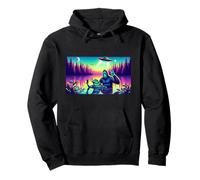 Florida Bigfoot Alligator Alien Vacation Vaporwave Skunk Ape Pullover Hoodie