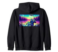 Florida Bigfoot Alligator Alien Vacation Vaporwave Skunk Ape Zip Hoodie