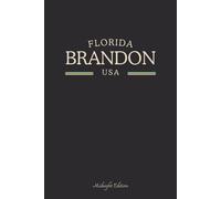 Florida Brandon USA Midnight Edition: College Ruled Minimalist Notebook for Students, Daily Writing, Travel Journals, Souvenir Gifts, and Patriotic Holidays | 120 Pages