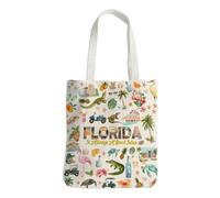 Florida Canvas Bag Gift for Women, Florida Souvenirs for Travel Lover, Reusable Grocery Shopping Bag, Christmas Gifts for Girls