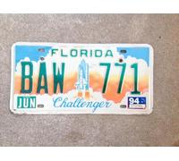 Florida Challenger Space Shuttle License Plate License Plate 6x12 inches
