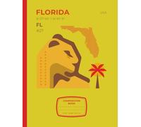 Florida Composition Notebook Hardcover: Vintage Travel State Journal, Wide Ruled, 8.25 x 11 inch, 100 Pages, Panther & Palm Tree Design