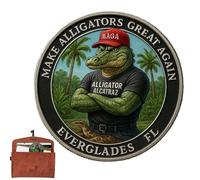 Florida Crocodile Collectible Coin | Florida Souvenir Challenge Coin - Commemorative Souvenir Keepsake for Women Men Enthusiasts History Buffs Lovers