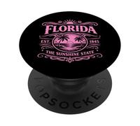 Florida Est 1845 The Sunshine State Vintage Coastal Beach PopSockets Adhesive PopGrip