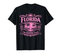 Florida Est 1845 The Sunshine State Vintage Coastal Beach T-Shirt