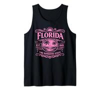 Florida Est 1845 The Sunshine State Vintage Coastal Beach Tank Top