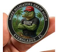 Florida Everglade Challenge Coin - Souvenir Collectible Metal Coin with Detailed Engraving | Keepsake Gift for History Buffs Enthusiasts Collectors Women Men Adults Travel Lovers Tourist Memoorabilia
