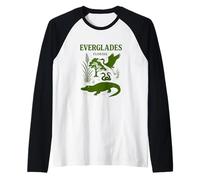 Florida Everglades National Park Vintage Illustration Raglan Baseball Tee