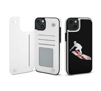 Florida Flag Skiers Mobile Phone Flip Cases Compatible with iPhone 15/15 Plus/15 Pro/15 Pro Max Anti-Scratch Covers