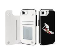 Florida Flag Skiers Mobile Phone Flip Cases Compatible with iPhone 16/16 Plus/16 Pro/16 Pro Max/16 E/16 SE4 Anti-Scratch Covers