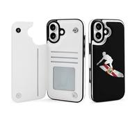 Florida Flag Skiers Mobile Phone Flip Cases Compatible with iPhone 16/16 Plus/16 Pro/16 Pro Max/16 E/16 SE4 Anti-Scratch Covers