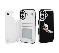 Florida Flag Skiers Mobile Phone Flip Cases Compatible with iPhone 16/16 Plus/16 Pro/16 Pro Max/16 E/16 SE4 Anti-Scratch Covers