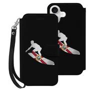 Florida Flag Skiers Mobile Phone Front Flip Cases Compatible with iPhone 16/16 Plus/16 Pro/16 Pro Max/16 E Anti-Scratch Covers