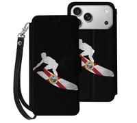 Florida Flag Skiers Mobile Phone Front Flip Cases Compatible with iPhone 17/17 Air/17 Pro/17 Pro Max Anti-Scratch Covers