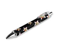 Florida Flag Star Retractable Ballpoint Pen 0.5mm | Smooth Writing Gel Ink Pens Black Inks for Diary Office Supplies