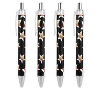 Florida Flag Star Retractable Ballpoint Pen 0.5mm | Smooth Writing Gel Ink Pens Black Inks for Diary Office Supplies