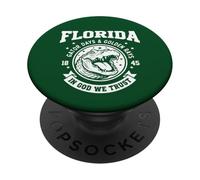 Florida Gator Days & Golden Rays Retro Alligator Head PopSockets Adhesive PopGrip