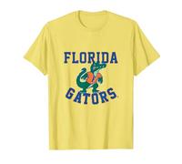 Florida Gators Retro Vintage College NCAA Mascot Graphic T-Shirt, Men, Lemon Yellow, Medium