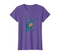 Florida Gators Retro Vintage College NCAA Mascot Graphic T-Shirt, Women, Purple Heather, X-Large