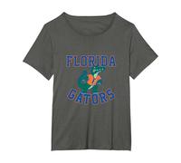 Florida Gators Retro Vintage College NCAA Mascot Graphic T-Shirt, Women's Plus, Asphalt Grey, 5X