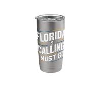 Florida is Calling I Must Go USA America Stainless Steel Insulated Tumbler