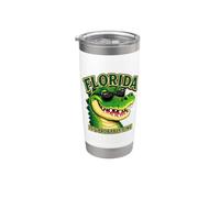 Florida It's Probably Fine Funny Alligator Sarcasm Humor Stainless Steel Insulated Tumbler
