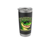 Florida It's Probably Fine Funny Alligator Sarcasm Humor Stainless Steel Insulated Tumbler