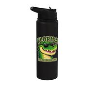 Florida It's Probably Fine Funny Alligator Sarcasm Humor Stainless Steel Insulated Water Bottle