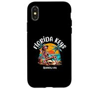 Florida Keys Funny Skeleton in the Hot Sun Design Case for iPhone X/XS