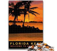 Florida Keys Jigsaw Puzzles for Teenagers 1000 Piece Puzzle,family Fun Games Is Ideal As A Gift for The Whole Family (50x75cm)