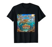Florida Keys Lobster W ugs, 2026 Key west Value Graphic T-Shirt, Men, Black, S