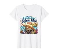 Florida Keys Spiny Lobster Season 2026 Value Graphic T-Shirt, Women, White, L