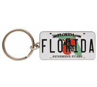 Florida License Plate Keychain Metal Key Ring Souvenir Sunshine State Gift | Durable Mini Figurine with Prayer Card, for Finding and Buying a House, Real Estate Closing Gift, Made in the USA
