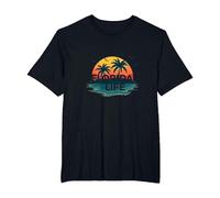 Florida Life: Tropical Paradise Sunset Beach T-Shirt, Men's Big and Tall, Black, 3X Tall