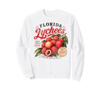 Florida Lychees Distressed Retro Exotic Fruit Design Sweatshirt