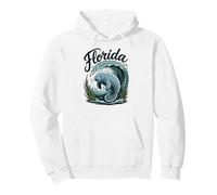 Florida Manatee and Waves, Ocean Wildlife and Nature Lover Pullover Hoodie
