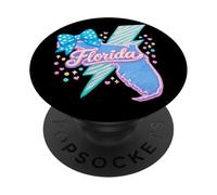 Florida Map Coquette Bow Preppy Lightning Illustration Print PopSockets Adhesive PopGrip