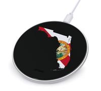 Florida Map Flag Stylish Wireless Charger 10W Fast Charging Pad