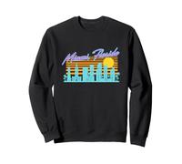 Florida Miami City Skyline Vintage Nostalgia Retro Sunset Sweatshirt