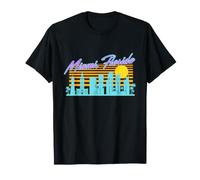 Florida Miami City Skyline Vintage Nostalgia Retro Sunset T-Shirt