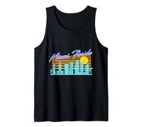 Florida Miami City Skyline Vintage Nostalgia Retro Sunset Tank Top