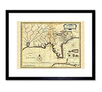 Florida Old Antique Map Unframed Art Print Poster Wall Decor 12x16 inch