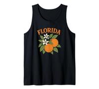 Florida Orange Blossom Botanical Sunshine State Design Tank Top