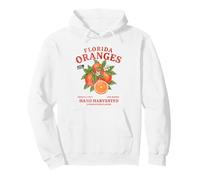Florida Oranges Retro Label State Fruit Distressed Pullover Hoodie
