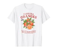 Florida Oranges Retro Label State Fruit Distressed T-Shirt