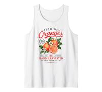Florida Oranges Vintage Fruit Market Distressed Retro Tank Top