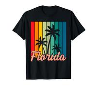 Florida Palm Tree Vintage Sunset Tropical Summer Vacation T-Shirt