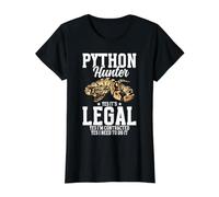 Florida Python Hunting Snake Slayer It's Legal Python Hunter Value Graphic T-Shirt, Women, Black, XS
